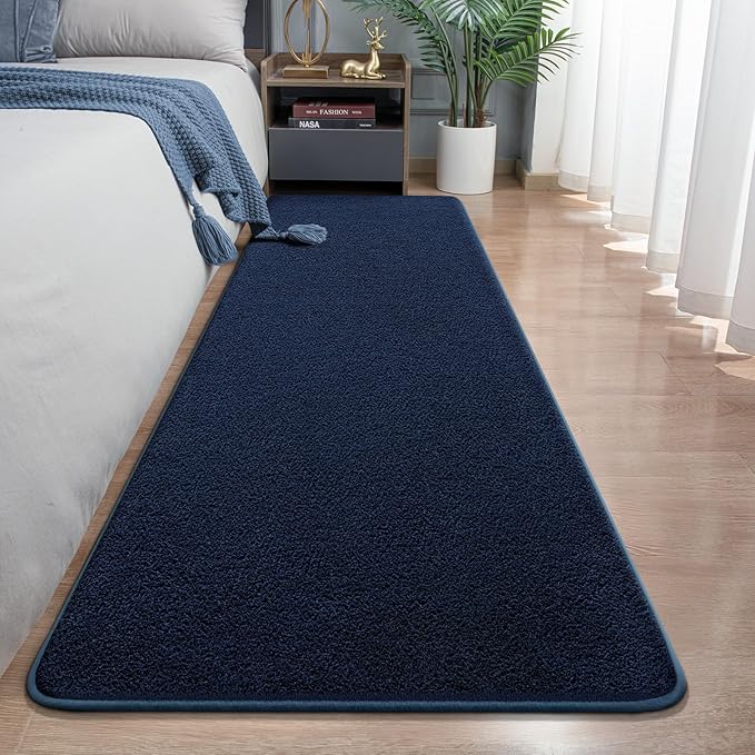 Runner Rug for Hallway, 2x8 Feet Non-Slip Washable Navy Blue Long Area Rug by Unknown
