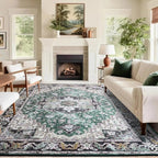 Large Area Rugs 6x9, Washable Vintage Rugs -Low Pile, Soft Plush Rugs - Image 2