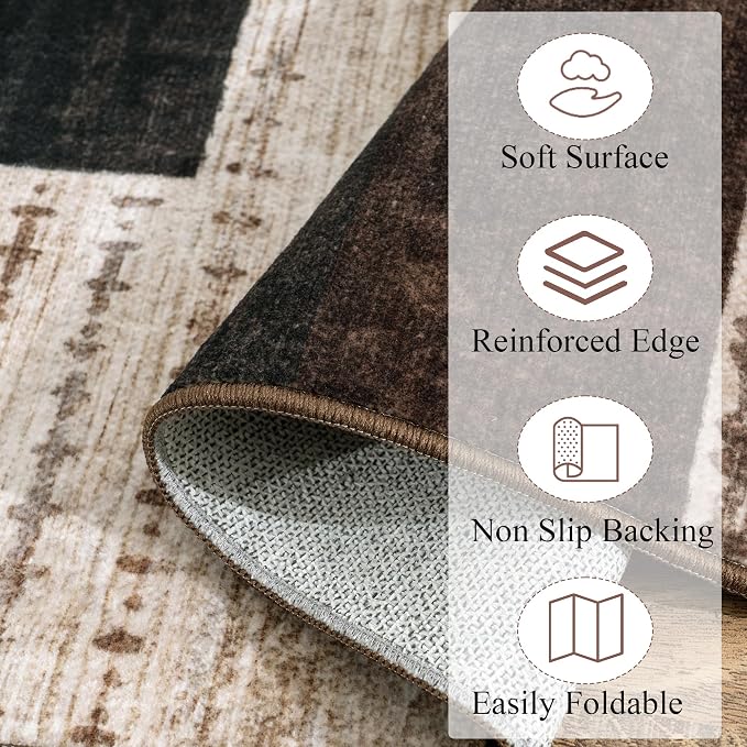 Modern Geometric Patchwork Indoor Runner Rug - Image 8