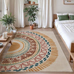 Colorful Geometric Sun Rug, Sun Pattern Rug, Geometric Area Rugs, Colorful - Image 5