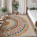 Colorful Geometric Sun Rug, Sun Pattern Rug, Geometric Area Rugs, Colorful by Unknown