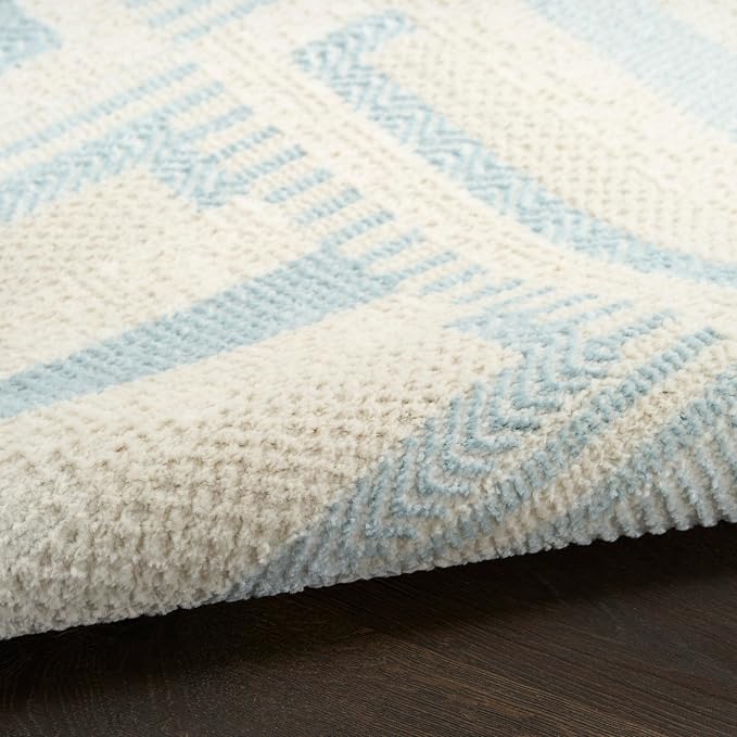 Nourison Home Nordic Ivory Blue 8' x 10' Area Rug - Image 9