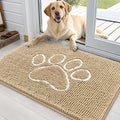 OLANLY Dog Door Mat for Muddy Paws 36x24, Paw Print Design, Absorbs Moisture by OLANLY