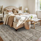 5x7 Washable Rug for Living Room Large Vintage Distressed Bedroom Rug Low Pile - Image 3
