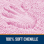 OLANLY Bathroom Rugs 44x24, Extra Soft Absorbent Chenille Bath Rugs, Rubber - Image 3