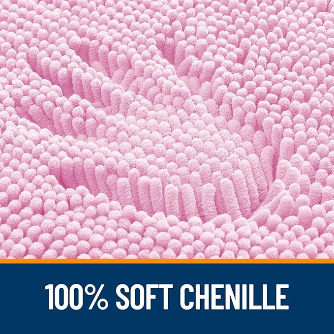 OLANLY Bathroom Rugs 47x24, Extra Soft Absorbent Chenille Bath Rugs, Rubber - Image 3