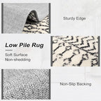 Boho Rugs for Living Room, 4x6 Moroccan Vintage Non-Slip Large Area Rug - Image 3
