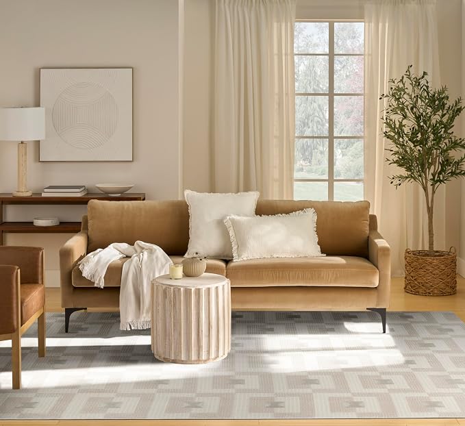 Nourison Nordic Ivory Beige 8' x 10' Scandinavian Area Rug - Image 6