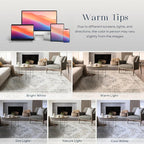 Phantoscope Washable Area Rug 6'x9' Non-Slip, Vintage Neutral Rugs - Image 8