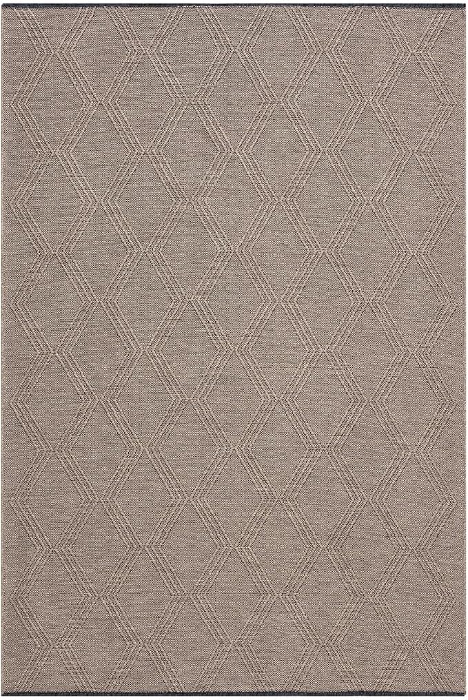 LUXE WEAVERS Modern Farmhouse Brown 8x10 Washable Area Rug, Anti-Slip Diamond - Image 2