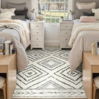 Area Rug 6x9 Rug Machine Washable Non-Slip Low Pile Print Pattern Western Rug - Image 2