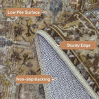 GENIMO 3x7 Runner Rugs for Hallway, Machine Washable Non Slip Vintage Rugs - Image 5