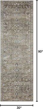 Loloi Layla Collection LAY-13 Antique/Moss 2'-6" x 7'-6" .13" Thick Runner Rug - Image 2