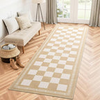 Vasofe 2x6 Runner Rug for Hallway, Washable Checkered Jute Rugs, Outdoor Indoor by VasofeSoftFluffyRugs