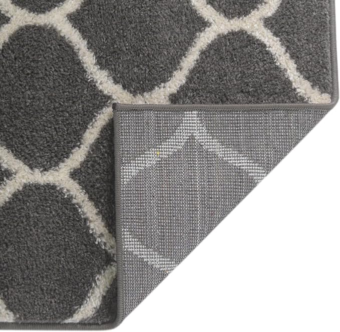 Rugs.com Lattice Frieze Collection Rug – 2' x 3' Dark Gray Medium Rug Perfect - Image 8