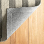 Dash & Albert Silas Stripe Grey Hand Micro Hooked Wool Rug, 5 X 8 Feet - Image 6