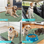 OLANLY Dog Door Mat for Muddy Paws 36x24, Paw Print Design, Absorbs Moisture - Image 7