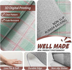 Plaid Rug 3x5 - Mint Green Tartan Gingham Rugs - Image 5