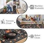 Moynesa Floral Bird Round Rug 6ft Washable Circle Rug Non Slip, Modern - Image 8