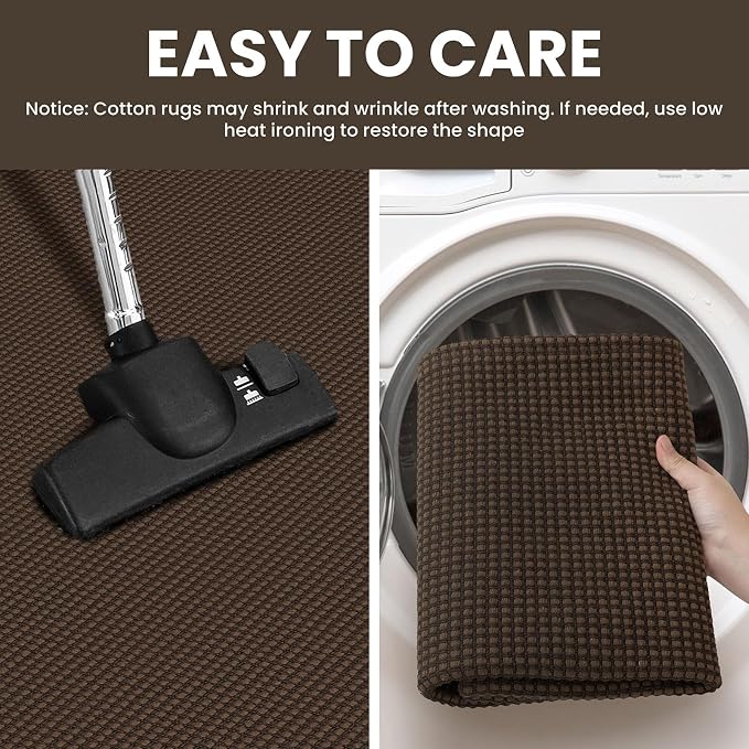 IOHOUZE Washable Runner Rug 2.6x8 Non Slip Rubber Backed Wide Hallway Runner - Image 4