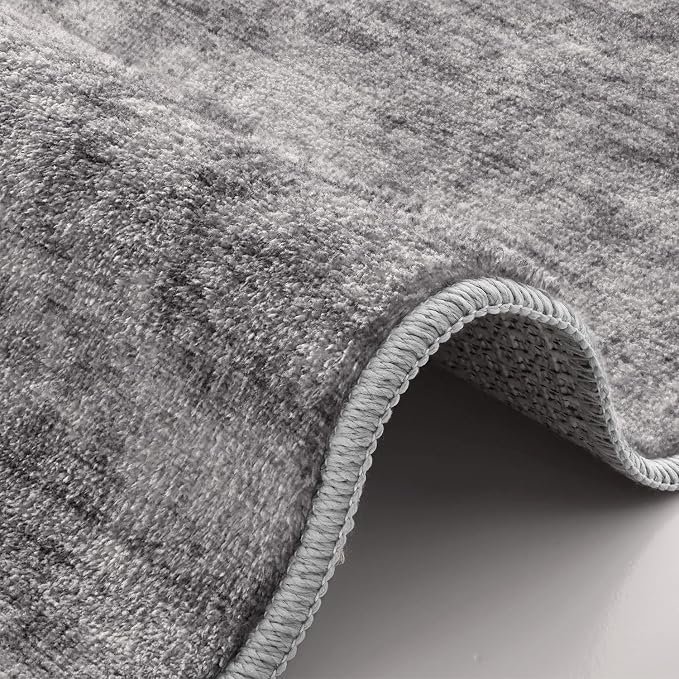 LUMI 4x6 Washable Area Rug for Living Room, Ultra Soft Modern Neutral Grey Rugs - Image 6