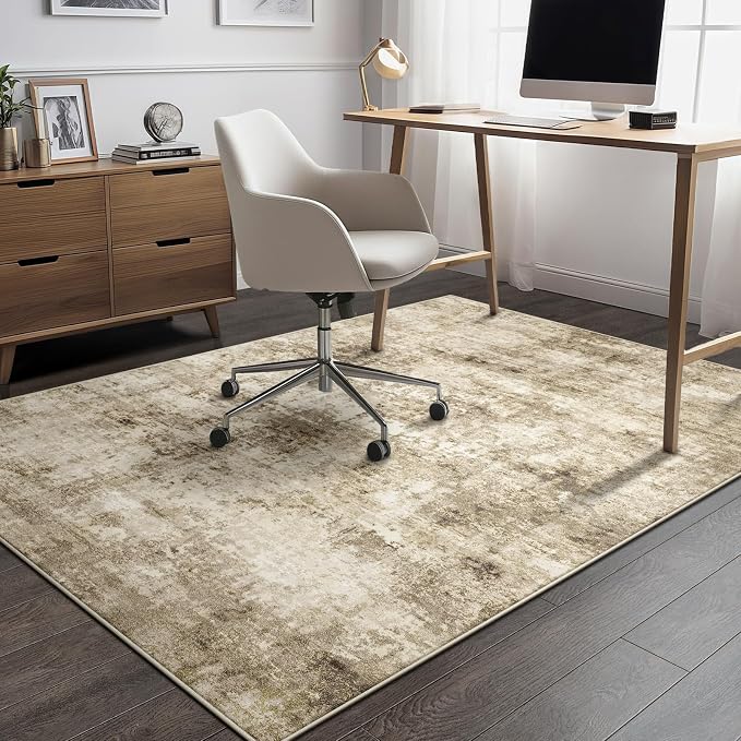 4x6 Machine Washable Area Rug for Living Room, Kids and Pets Friendly for by GERUIMO