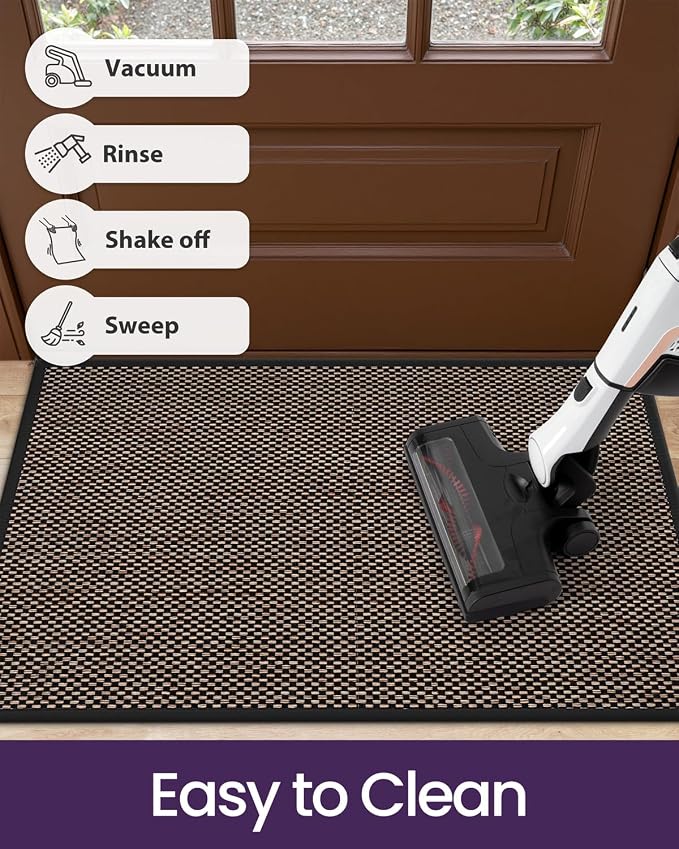 DEXI Ultra Thin Entryway Door Mat 24x36, Non Slip Rubber Backing Inside Entry - Image 8