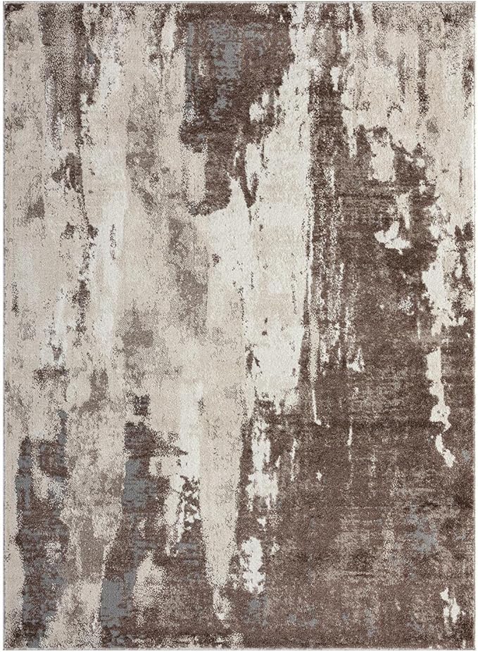 LUXE WEAVERS Euston Collection 7681 Brown 5x7 Modern Abstract Area Rug - Image 3