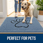 OLANLY Dog Door Mat for Muddy Paws 36x24, Paw Print Design, Absorbs Moisture - Image 6