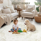 6x9 Area Rugs Washable Rugs for Living Room, Vintage Boho Rug Non-Slip Soft - Image 5