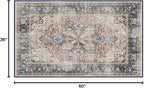 RUGGABLE Washable Vintage Area Rug – Kamran Royal Blue 3x5, Stain-Resistant - Image 3