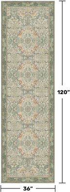 10 ft Long Sage Runner Rugs for Hallways - Image 2