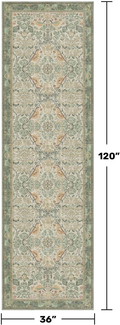 10 ft Long Sage Runner Rugs for Hallways - Image 2