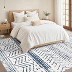 Nakagishi Area Rugs 8x10 Living Room: Washable Boho Large Neutral Soft - Image 5