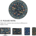 DUKINO 6ft Round Rug for Bedroom, Animal Print Washable Circle Rug - Image 8