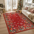 Wonnitar Christmas 5x7 Area Rugs, Non-Slip Soft Bedroom Rug, Washable Low Pile by Wonnitar