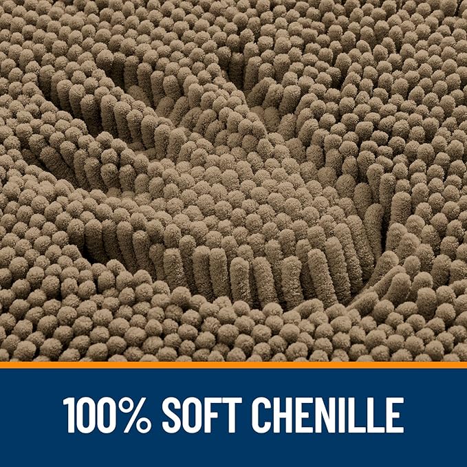 OLANLY Toilet Rugs U-Shaped 24x20, Extra Soft Absorbent Chenille Contour - Image 3