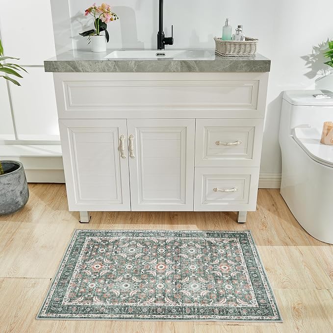 WITSHOCK Washable 2x3 Entryway Area Rug: Soft Non-Slip Backing Washable Rugs - Image 3
