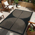 Lahome Modern Rainbow Easy Jute 4x6 Rug, Outdoor Patio Rug - Image 6