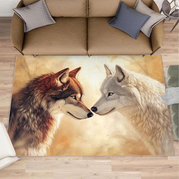 Wolf Rugs for Bedroom by Unknown