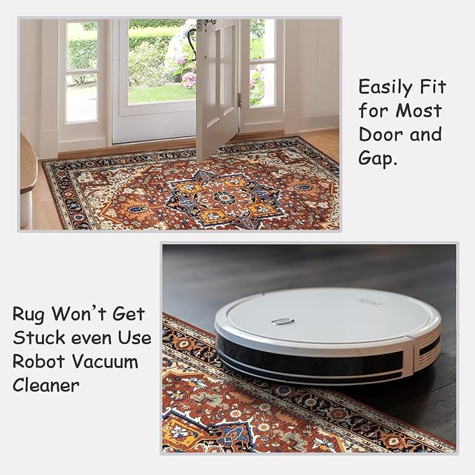 Moynesa Ultra-Thin Washable Kitchen Rugs, 2x4 Small Entryway Rug Door Mat Non - Image 6