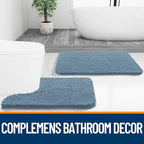 OLANLY Bathroom Rugs 59x24, Extra Soft Absorbent Chenille Bath Rugs, Rubber - Image 7