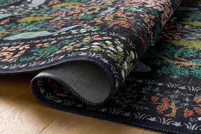 Loloi Rifle Paper Co. Canopy Collection CNP-05 Charcoal 3'-9" x 5'-9" Accent Rug - Image 6
