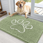 OLANLY Dog Door Mat for Muddy Paws 36x24, Paw Print Design, Absorbs Moisture by OLANLY