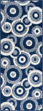 22 ft Extra Long Blue Hallway Runner Rug | Non-Slip & Machine Washable | Custom by RemnazHomeDecor