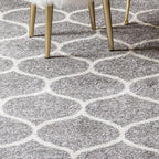 Rugs.com Lattice Frieze Collection Rug – 10' x 13' Light Gray Medium Rug Perfect - Image 5