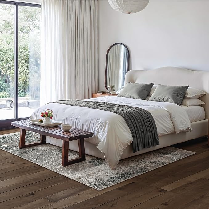 GENIMO Washable 5x7 Area Rugs for Living Room, Non Slip Modern Abstract Rug - Image 3