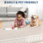 GarveeHome Area Rug 9x12 Living Room Rug Modern Bordered Soft Large Area Rugs - Image 3