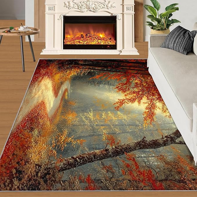 5x6 Autumn Forest Rugs for Office - Image 2