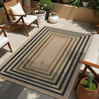 Lahome Modern Geometric Easy Jute Rug, 4x6 Washable Indoor Outdoor Carpet - Image 7